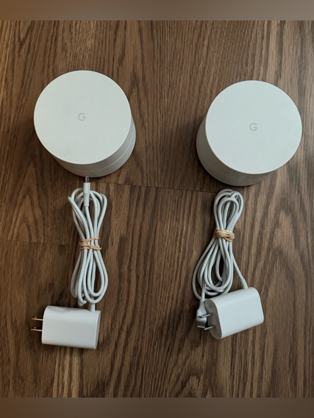 LOT OF 2: Google Home WiFi Router Model AC-1304 With USB-C Power Cables